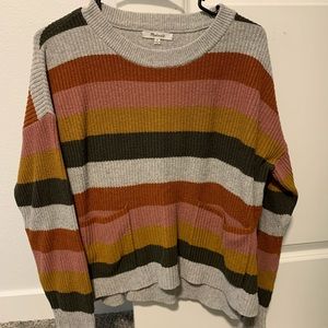 Patch pocket pullover sweater in Walton stripe
